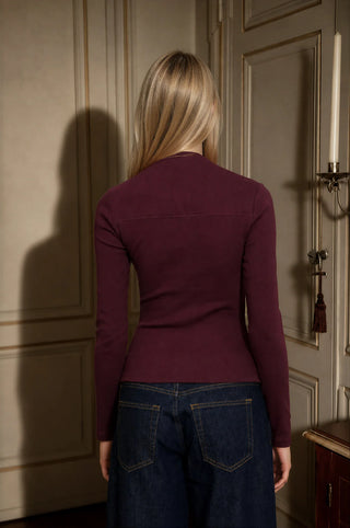 BOAT NECK LONG SLEEVE TOP