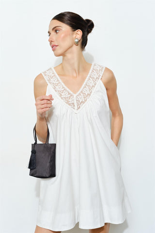 DANICA LACE TRIM MINI DRESS Medium DANICA LACE TRIM MINI DRESS Medium