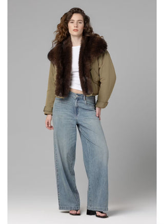IN ROTATION FUR COLLAR JACKET