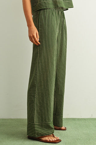 SARA STRIPED WIDE LEG PANT