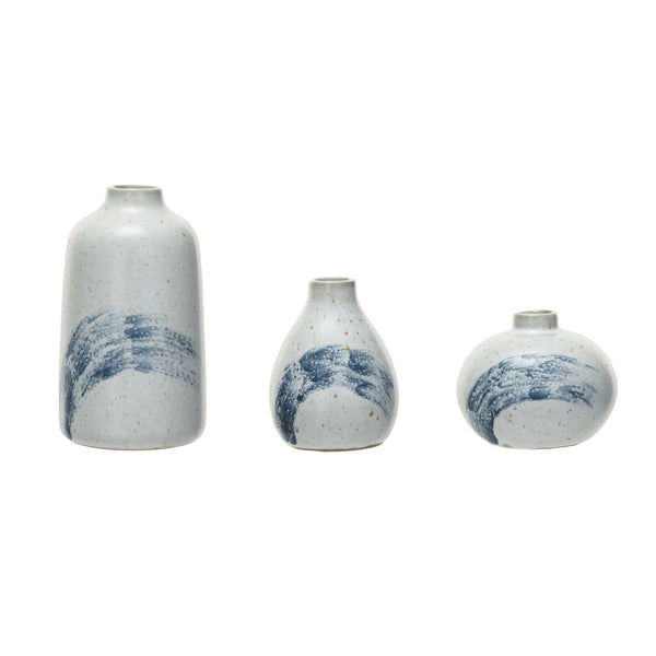 SMALL BLUE WAVE VASE