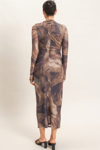 ABSTRACT MESH KNIT DRESS
