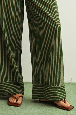 SARA STRIPED WIDE LEG PANT