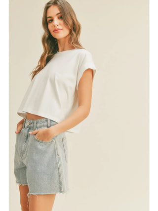 CLARA CUFFED TSHIRT