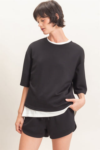 BRITT BLACK SHORT SLEEVE TEE