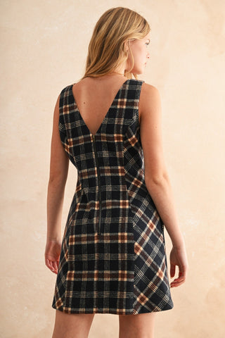 AMARI PLAID DRESS