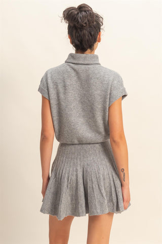 GWENNA PLEATED SWEATER SKIRT