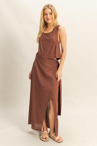 TARIKA BROWN TANK TOP