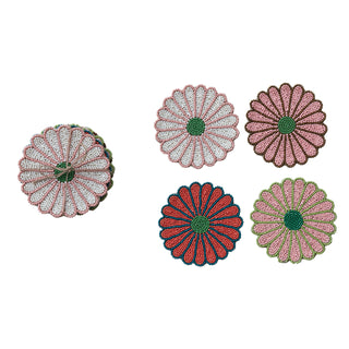GLASS BEADED FLOWER COASTER