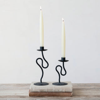 BLACK ABSTRACT TAPER HOLDER