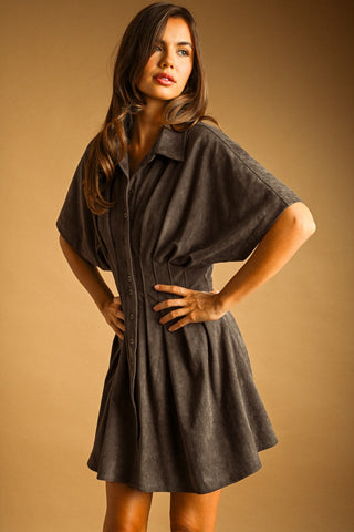 VINCE BUTTON DOWN DRESS