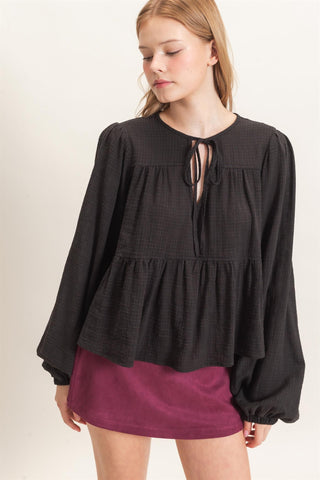 ENTRO PLAID PEPLUM