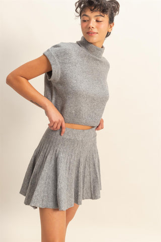 GWENNA PLEATED SWEATER SKIRT