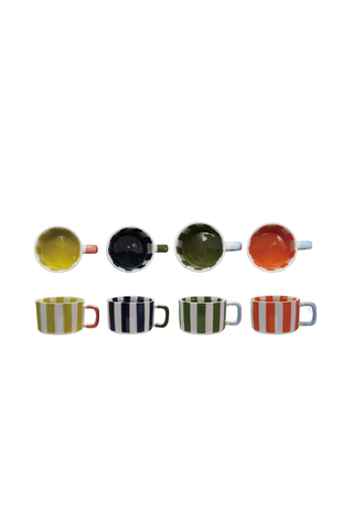 HAND PAINT STRIPE MUGS