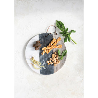 ROUND MARBLE CHEESE BOARD