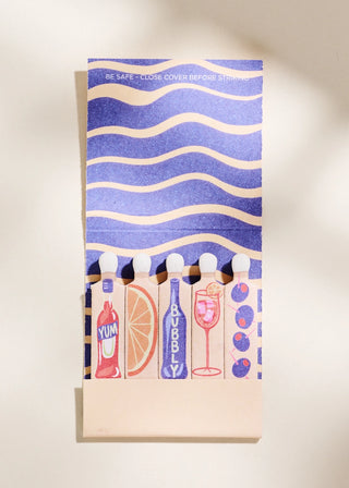 matchbook with matches with spritz