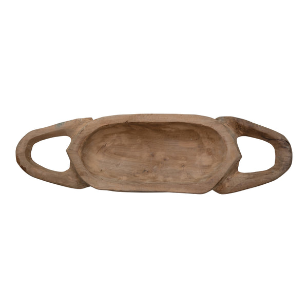 WOOD TRAY W/ HANDLES